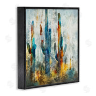 Scott Brems | Abstract Vibrant Cacti Silhouettes
