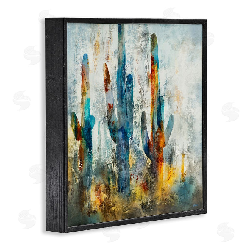 Scott Brems | Abstract Vibrant Cacti Silhouettes
