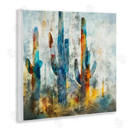 Scott Brems | Abstract Vibrant Cacti Silhouettes