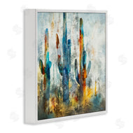 Scott Brems | Abstract Vibrant Cacti Silhouettes