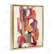 Terri Burris | Centered Geometric Shapes Abstract Red Orange