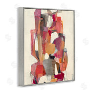 Terri Burris | Centered Geometric Shapes Abstract Red Orange