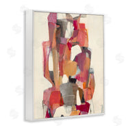 Terri Burris | Centered Geometric Shapes Abstract Red Orange