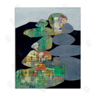 Ruth Fromstein | Stacked Rocks Abstract Blue Green