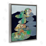 Ruth Fromstein | Stacked Rocks Abstract Blue Green