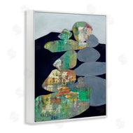 Ruth Fromstein | Stacked Rocks Abstract Blue Green