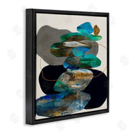 Ruth Fromstein | Organic Rock Shapes Pattern Blue