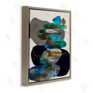Ruth Fromstein | Organic Rock Shapes Pattern Blue