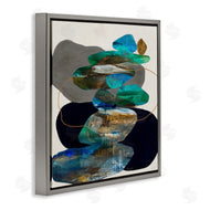 Ruth Fromstein | Organic Rock Shapes Pattern Blue
