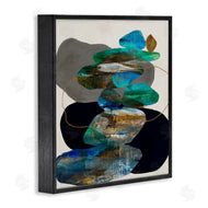 Ruth Fromstein | Organic Rock Shapes Pattern Blue