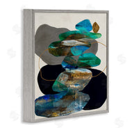 Ruth Fromstein | Organic Rock Shapes Pattern Blue