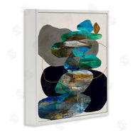 Ruth Fromstein | Organic Rock Shapes Pattern Blue
