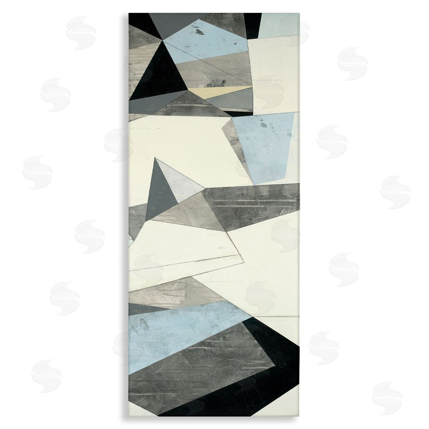 Beth Ann Lawson | Angular Shapes Blue Grey Abstraction