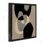 Kippi Leonard | Neutral Shapes Abstract Brown Black