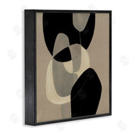 Kippi Leonard | Neutral Shapes Abstract Brown Black