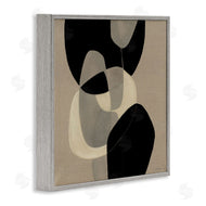 Kippi Leonard | Neutral Shapes Abstract Brown Black