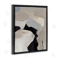 Kippi Leonard | Rounded Curves Abstract Beige Black