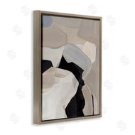 Kippi Leonard | Rounded Curves Abstract Beige Black