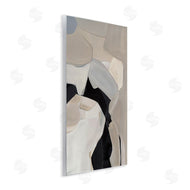 Kippi Leonard | Rounded Curves Abstract Beige Black