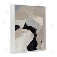 Kippi Leonard | Rounded Curves Abstract Beige Black