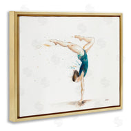 Patti Mann | Watercolor Female Gymnast Handstand Pose