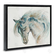 Patti Mann | Watercolor Horse Blue Beige