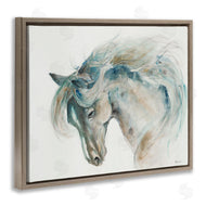Patti Mann | Watercolor Horse Blue Beige