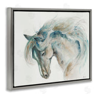Patti Mann | Watercolor Horse Blue Beige