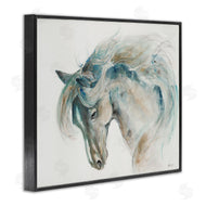 Patti Mann | Watercolor Horse Blue Beige