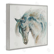 Patti Mann | Watercolor Horse Blue Beige