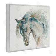 Patti Mann | Watercolor Horse Blue Beige