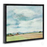 Stacey Pollard | Red Barn Landscape Blue Sky
