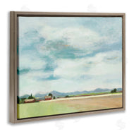 Stacey Pollard | Red Barn Landscape Blue Sky