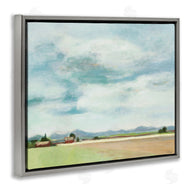 Stacey Pollard | Red Barn Landscape Blue Sky
