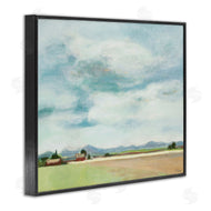 Stacey Pollard | Red Barn Landscape Blue Sky