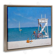 Zhen-Huan Lu | Pink Bicycle Beach Lifeguard Stand