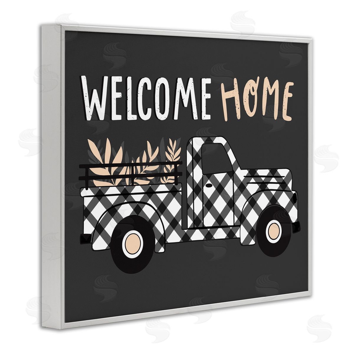 Arrolynn Weiderhold Autumn Harvest Truck Welcome Home  White Framed Giclee Wall Art