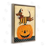 Bernadette Deming | Vintage Carved Pumpkin Dog Illustration