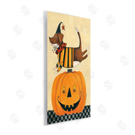 Bernadette Deming | Vintage Carved Pumpkin Dog Illustration