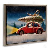 Lucia Heffernan | Mouse Driving Snow Holiday Tree