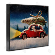 Lucia Heffernan | Mouse Driving Snow Holiday Tree