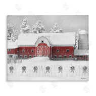 Lori Deiter | Red Barn Winter Scene Snowfall
