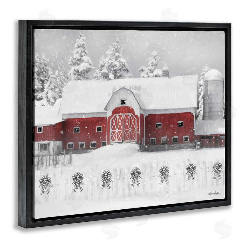 Lori Deiter | Red Barn Winter Scene Snowfall