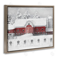 Lori Deiter | Red Barn Winter Scene Snowfall