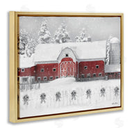 Lori Deiter | Red Barn Winter Scene Snowfall