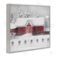 Lori Deiter | Red Barn Winter Scene Snowfall