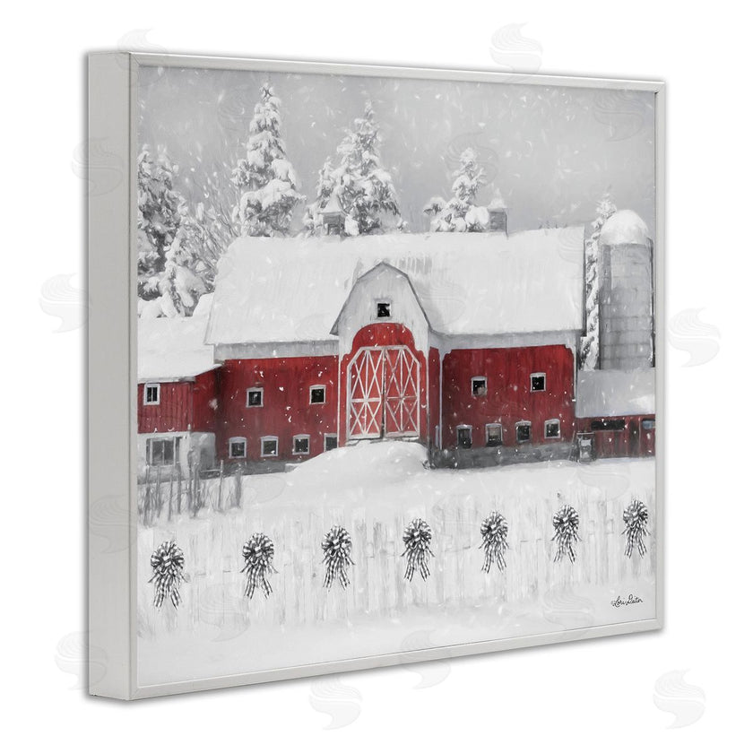 Lori Deiter | Red Barn Winter Scene Snowfall