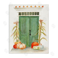 Melissa Hyatt | Entryway Door Architecture Autumn Harvest Pumpkins