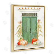 Melissa Hyatt | Entryway Door Architecture Autumn Harvest Pumpkins
