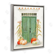 Melissa Hyatt | Entryway Door Architecture Autumn Harvest Pumpkins